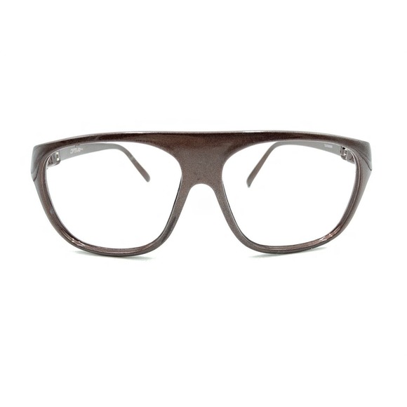 Eye Gear Brown Oversized Square Aviator Sunglasses Frames 140 Designer Men Women - Picture 6 of 12